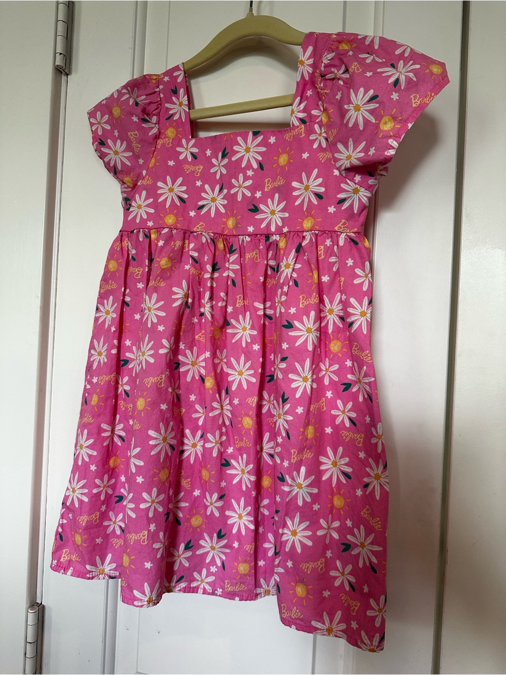 Barbie Bright Pink Daisy Print Play Dress